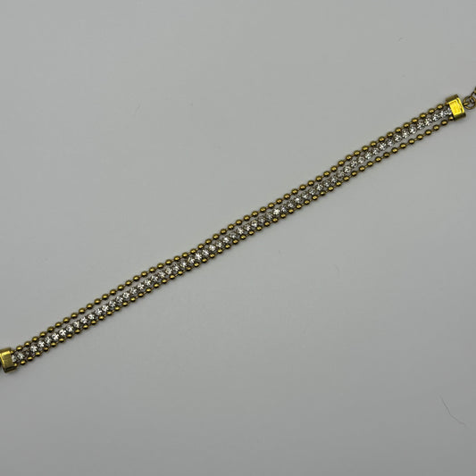 Gold and Crystal Trio Bracelet