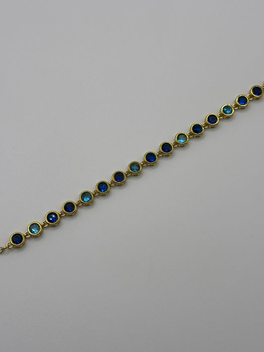 Blue Ombré Bezel Bracelet