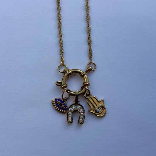 Evil Eye Blue Gemstone Charm