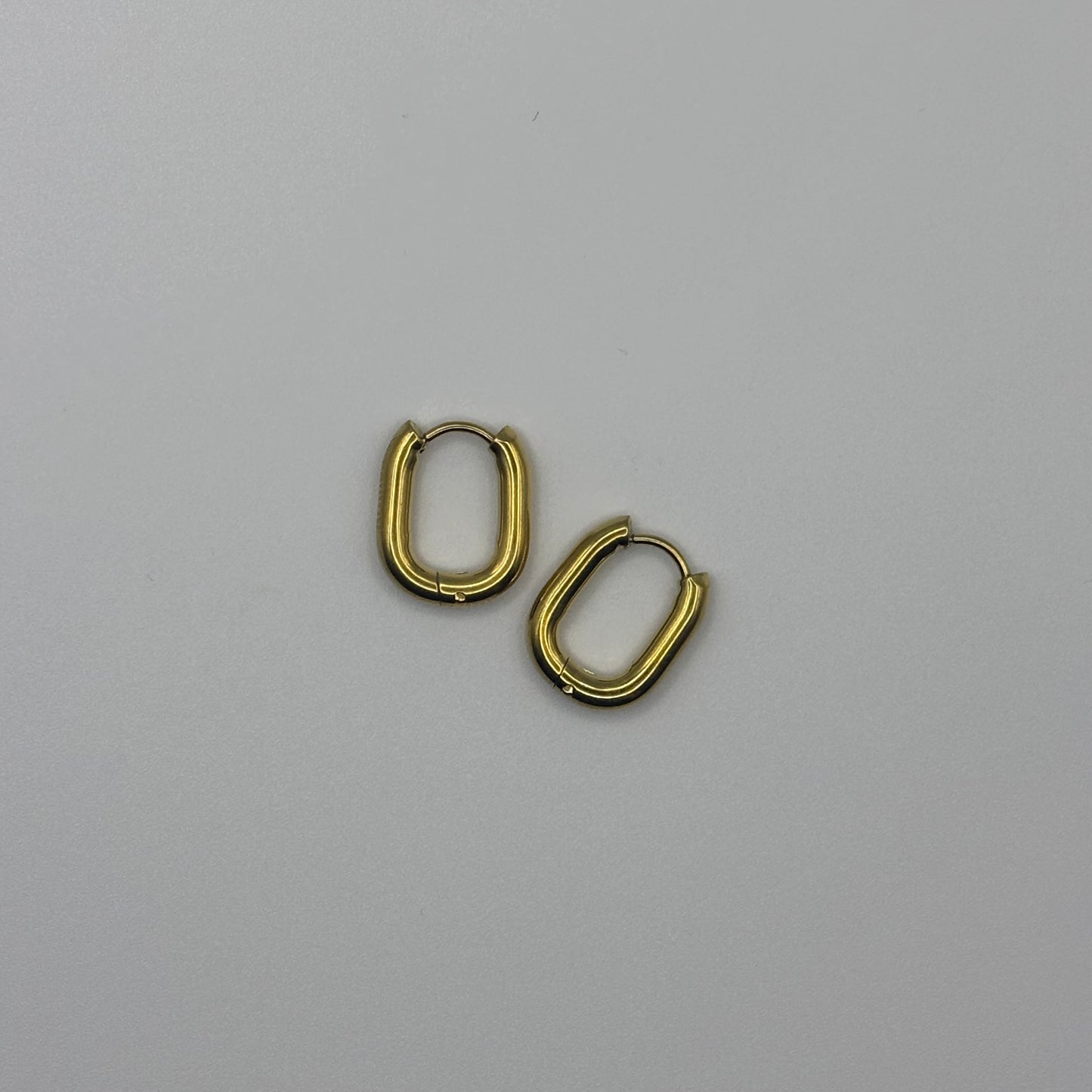 Gold Rectangle Huggies