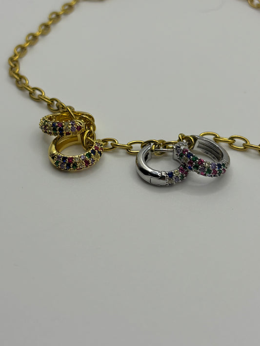 Rainbow Silver Huggies