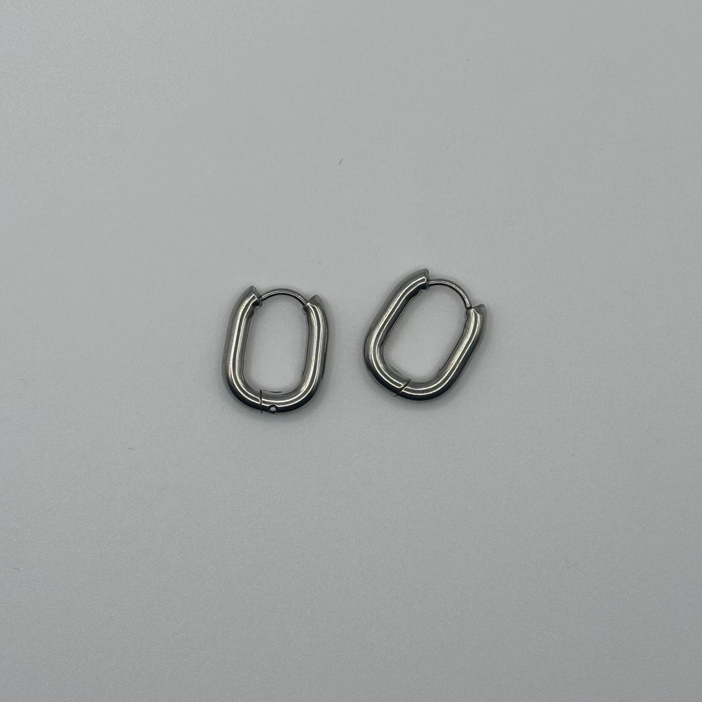 Silver Rectangle Huggies