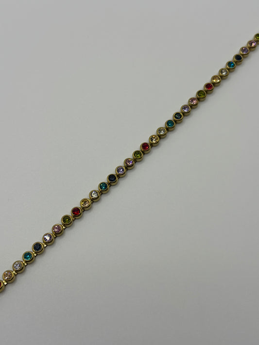 Rainbow Bezel Bracelet