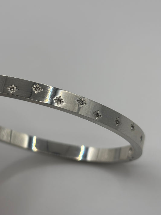 Cosmic Silver Bangle