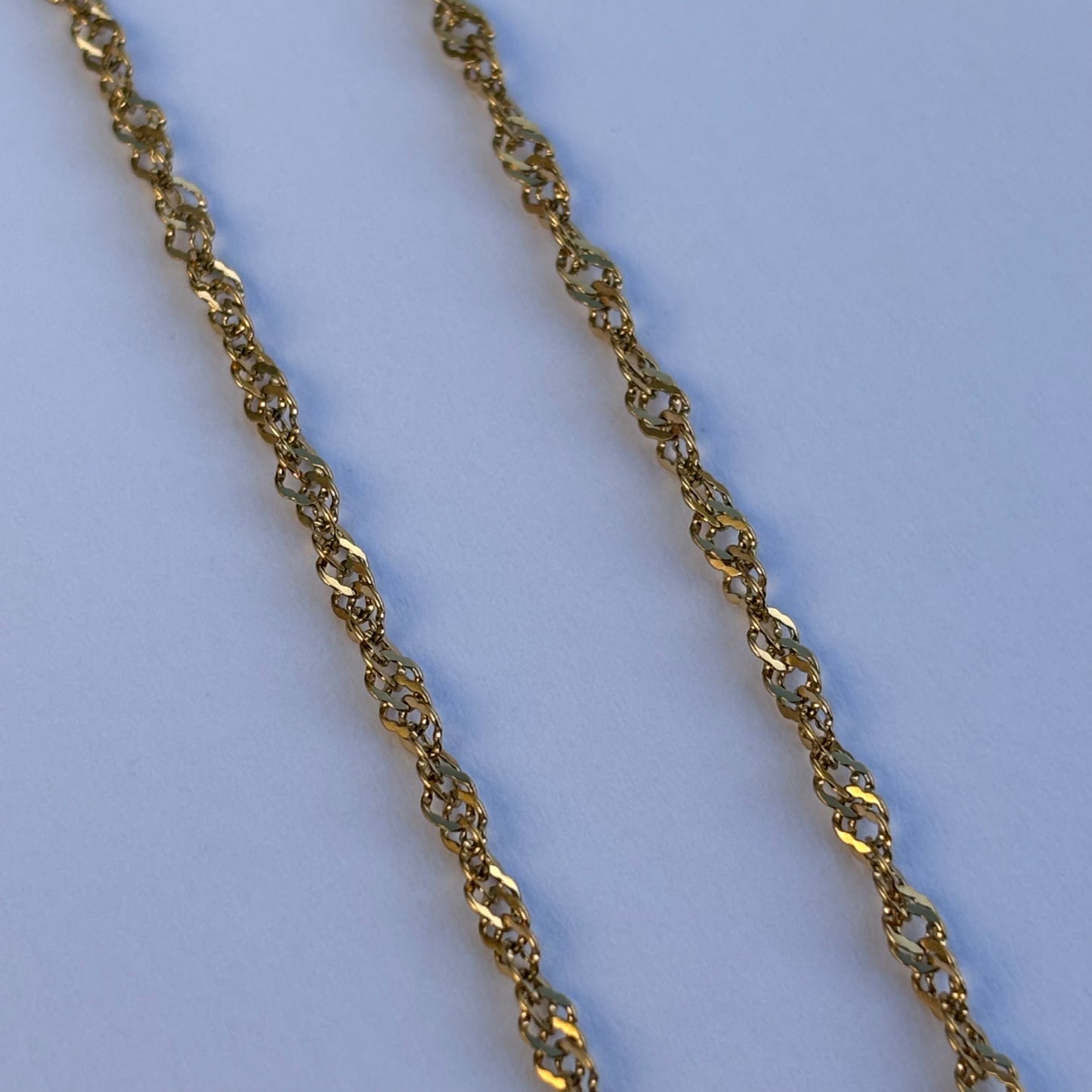 Twisted Gold Chain Charm Necklace