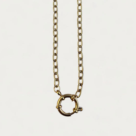 Gold Chain Charm Necklace
